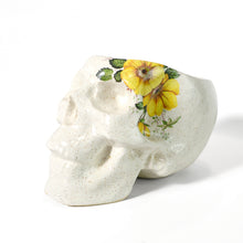 Load image into Gallery viewer, Floral Human Skull Planter 3