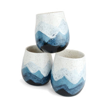 Load image into Gallery viewer, Misty Mountains Stemless Wine Glasses, Sapphire
