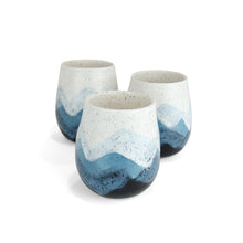 Load image into Gallery viewer, Misty Mountains Stemless Wine Glasses, Sapphire