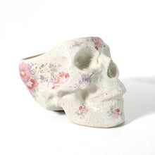 Load image into Gallery viewer, Floral Human Skull Planter 7