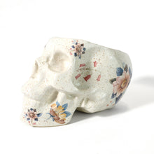 Load image into Gallery viewer, Floral Human Skull Planter 6
