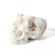 Load image into Gallery viewer, Floral Human Skull Planter 7