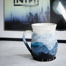 Load image into Gallery viewer, Misty Mountains Mug, Sapphire - Handmade Ceramics from Ice + Dust Pottery