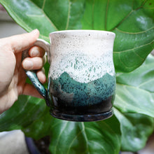 Load image into Gallery viewer, Misty Mountains Mug, Shamrock - Handmade Ceramics from Ice + Dust Pottery