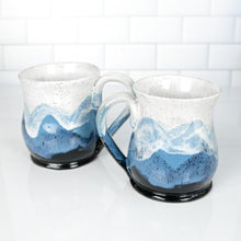 Load image into Gallery viewer, Misty Mountains Mug, Sapphire - Handmade Ceramics from Ice + Dust Pottery