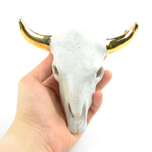 Load image into Gallery viewer, Longhorn Bull Skull — Mini - Handmade Ceramics from Ice + Dust Pottery