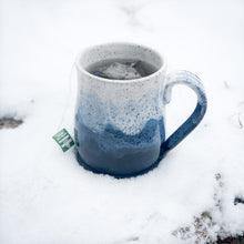 Load image into Gallery viewer, Misty Mountains Mug, Sapphire - Handmade Ceramics from Ice + Dust Pottery