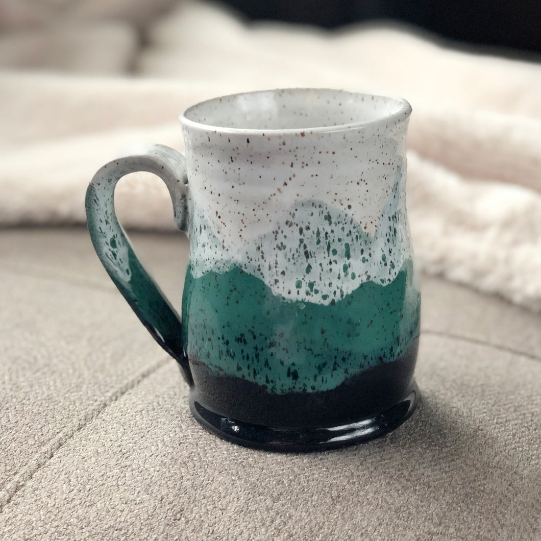 Misty Mountains Mug, Shamrock - Handmade Ceramics from Ice + Dust Pottery